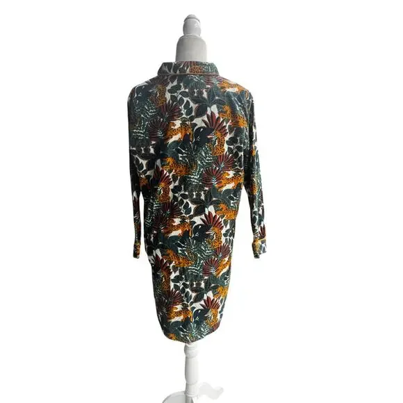 World Market Jungle Print Flannel Nightshirt – Size S/M - Picture 3 of 5